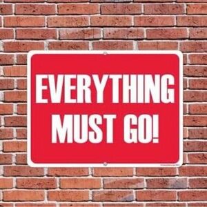 Everything Must Go Red Sale Sign